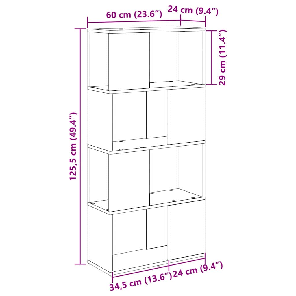 vidaXL Zestaw szafek RTV Brązowy 60 x 24 x 125,5 cm