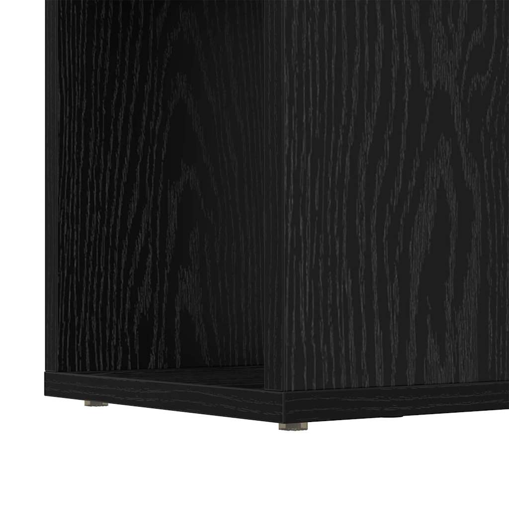 vidaXL Zestaw szafek RTV Montowane na ścianie Czarny 80 x 24 x 125 cm
