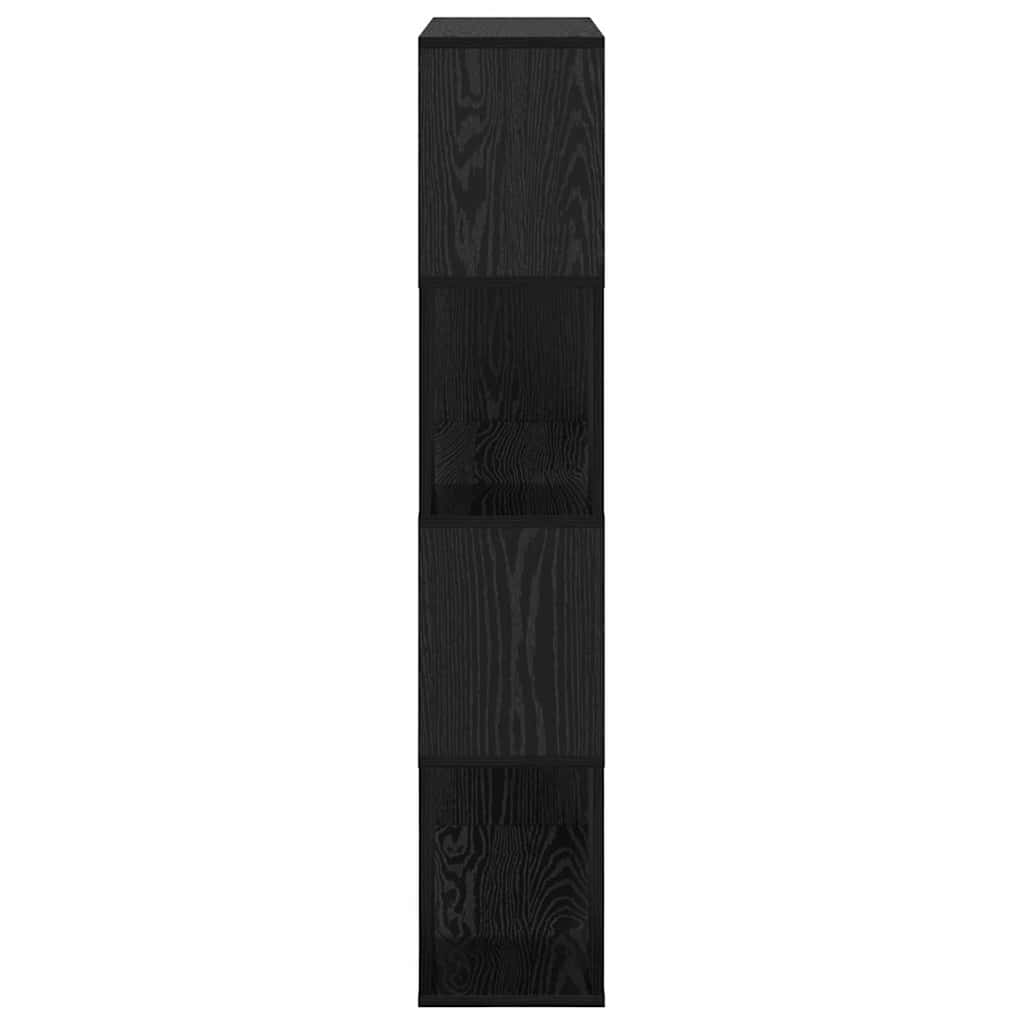 vidaXL Zestaw szafek RTV Montowane na ścianie Czarny 80 x 24 x 125 cm