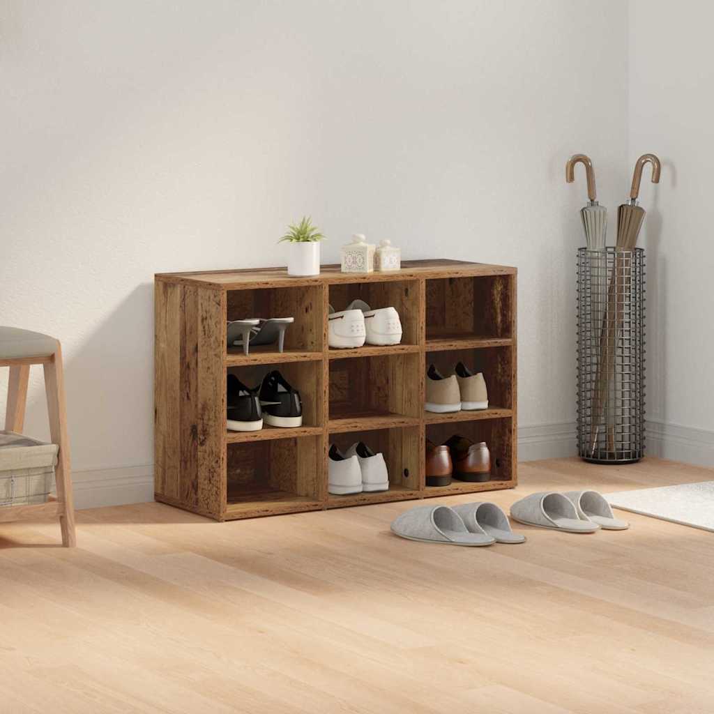 vidaXL Szafka na buty z półką Stare drewno 77,5 x 30 x 51 cm