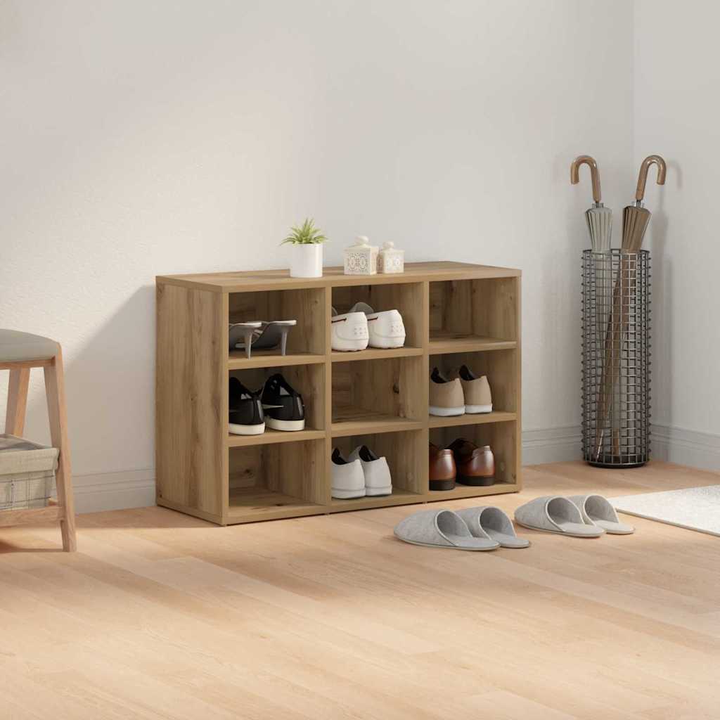 vidaXL Szafka na buty z półką Dąb rzemieślniczy 77,5 x 30 x 51 cm