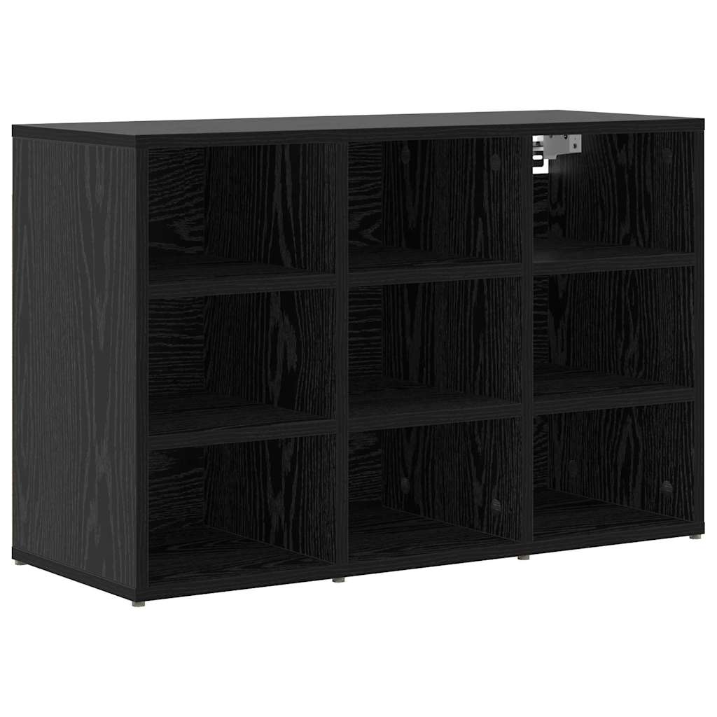 vidaXL Szafka na buty z półką Czarny Dąb 77,5 x 30 x 51 cm