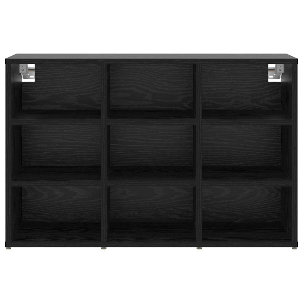 vidaXL Szafka na buty z półką Czarny Dąb 77,5 x 30 x 51 cm