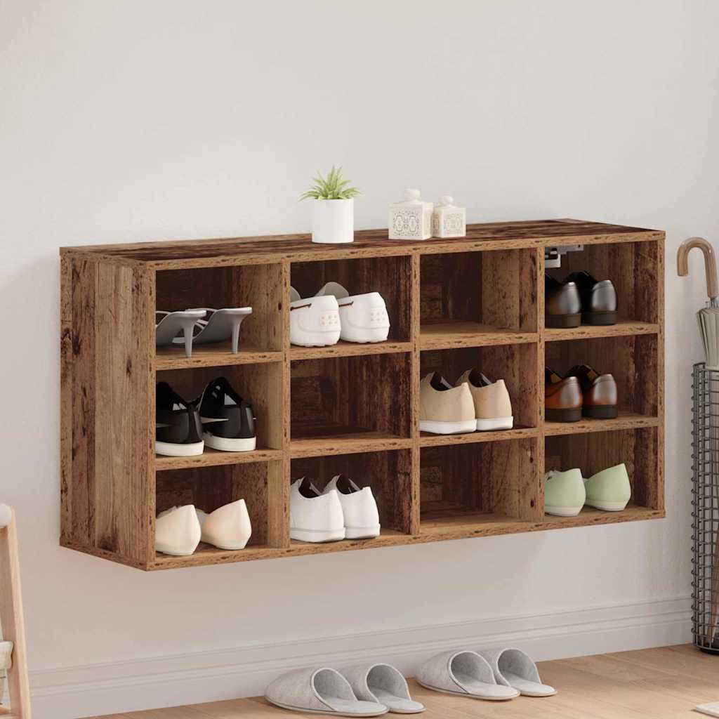vidaXL Szafka na buty z półką Stare drewno 103 x 30 x 51 cm
