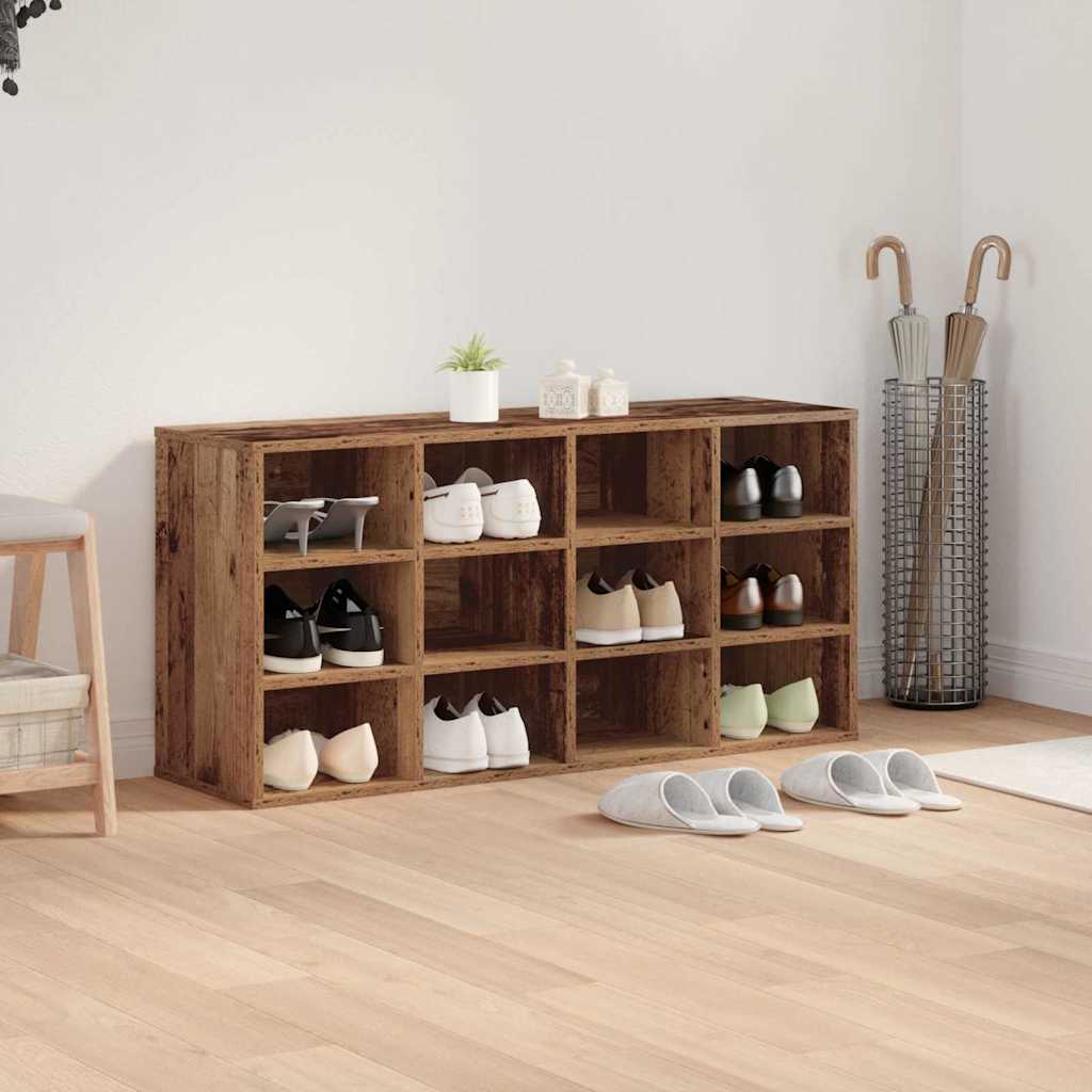 vidaXL Szafka na buty z półką Stare drewno 103 x 30 x 51 cm