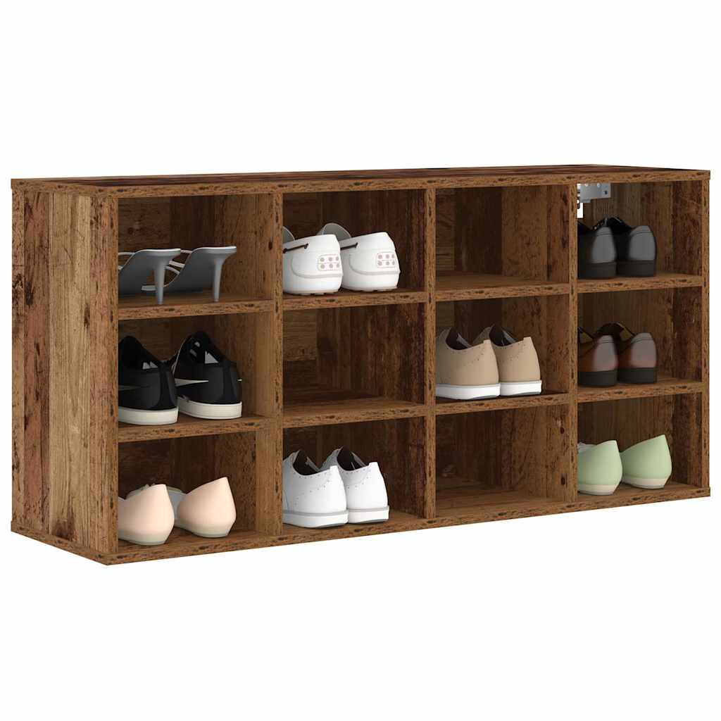 vidaXL Szafka na buty z półką Stare drewno 103 x 30 x 51 cm