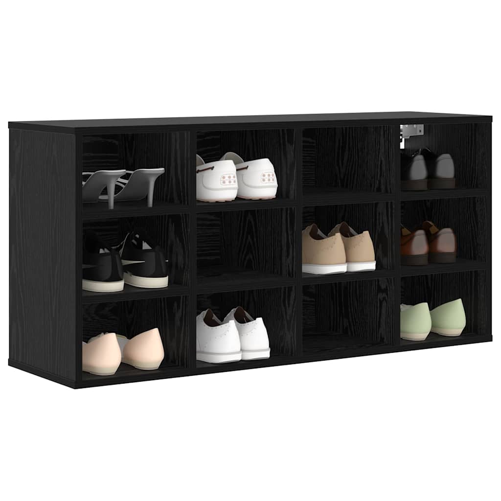 vidaXL Szafka na buty z półką Czarny Dąb 103 x 30 x 51 cm