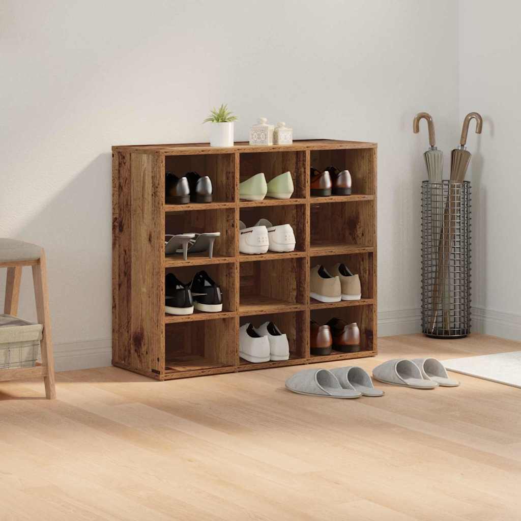vidaXL Szafka na buty z półką Stare drewno 77,5 x 30 x 67 cm