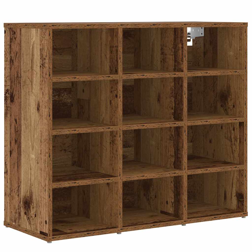 vidaXL Szafka na buty z półką Stare drewno 77,5 x 30 x 67 cm