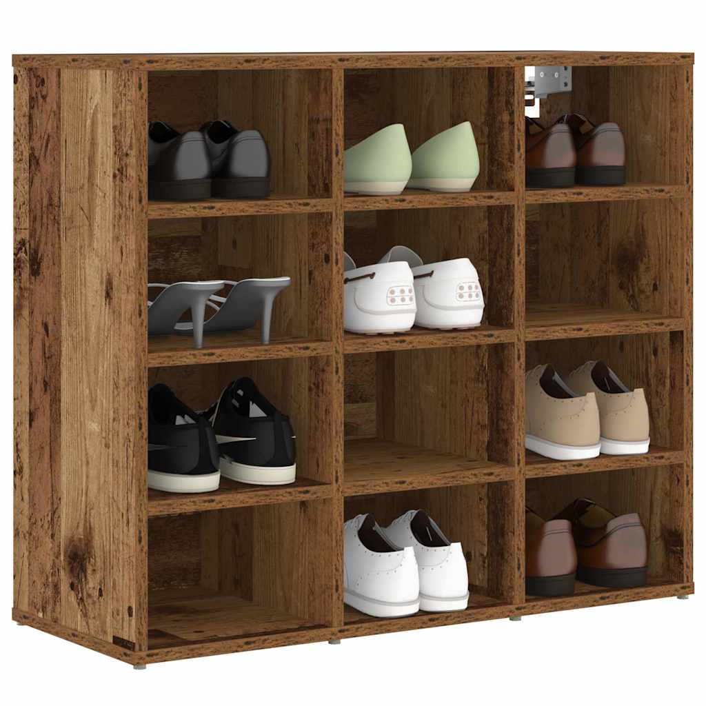 vidaXL Szafka na buty z półką Stare drewno 77,5 x 30 x 67 cm