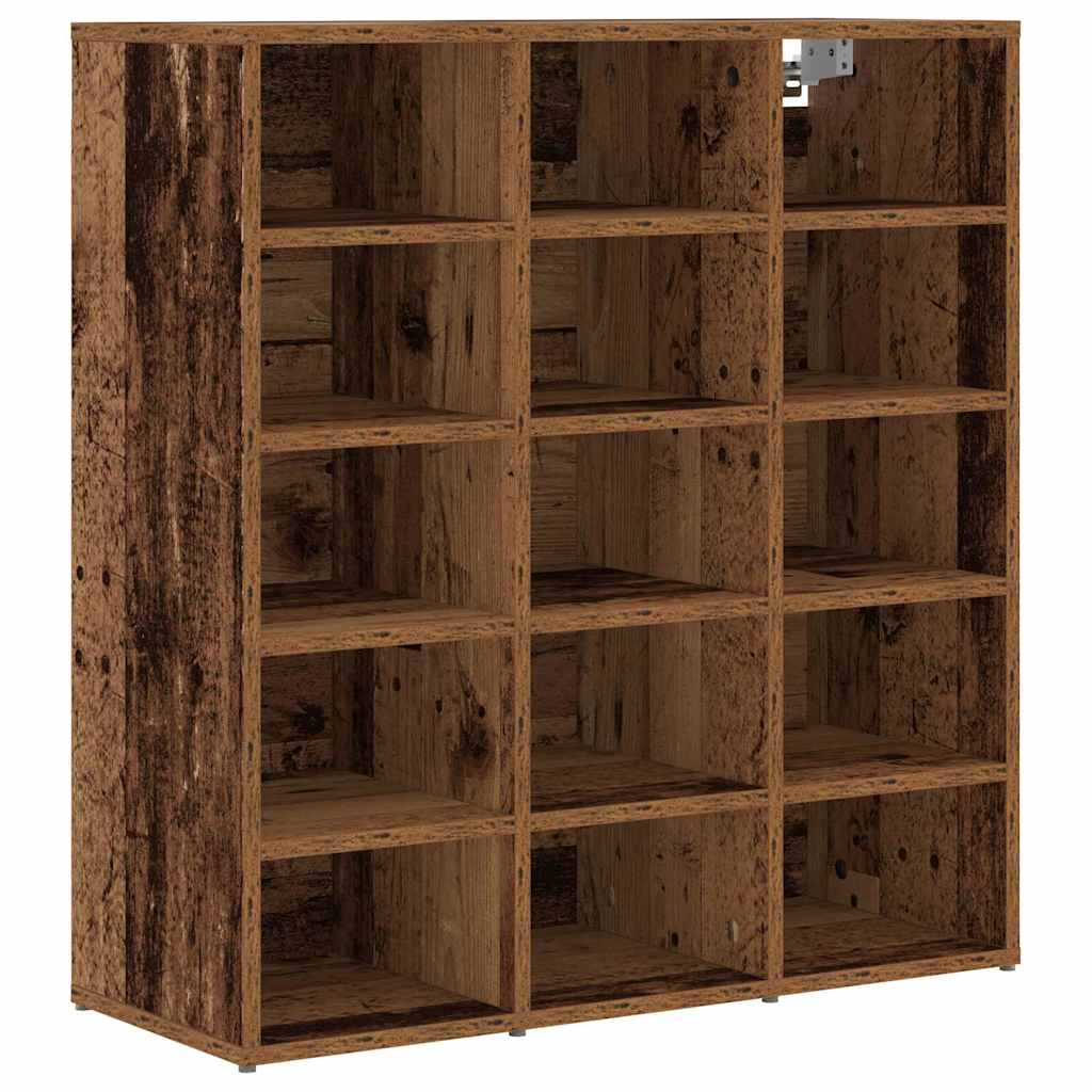vidaXL Szafka na buty z półką Stare drewno 77,5 x 30 x 83,5 cm