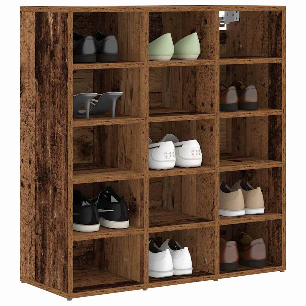 vidaXL Szafka na buty z półką Stare drewno 77,5 x 30 x 83,5 cm