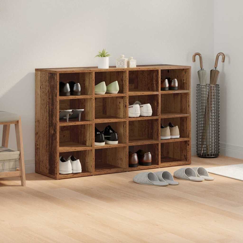 vidaXL Szafka na buty z półką Stare drewno 103 x 30 x 67 cm