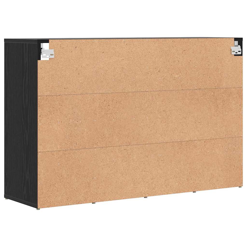 vidaXL Szafka na buty z półką Czarny Dąb 103 x 30 x 67 cm