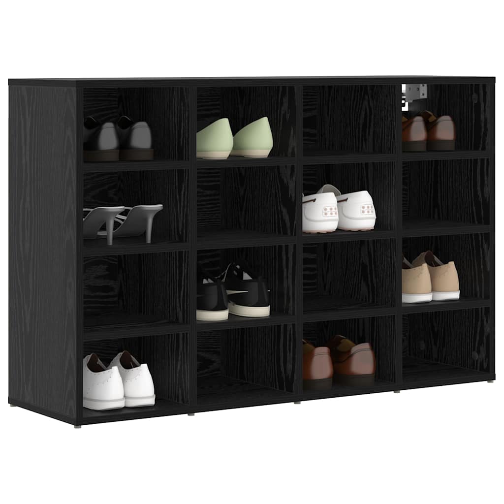 vidaXL Szafka na buty z półką Czarny Dąb 103 x 30 x 67 cm
