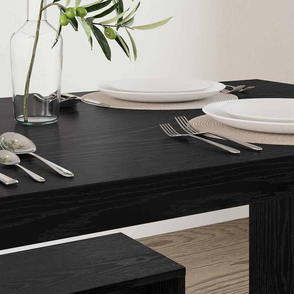 vidaXL Zestaw do jadalni 2 pcs Czarny dąb Materiał drewnopochodny