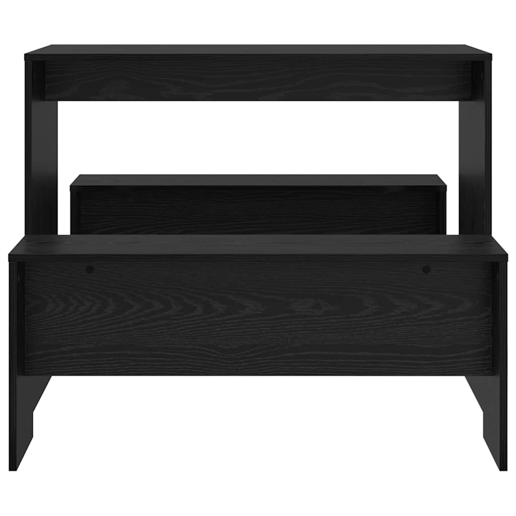 vidaXL Zestaw do jadalni 2 pcs Czarny dąb Materiał drewnopochodny