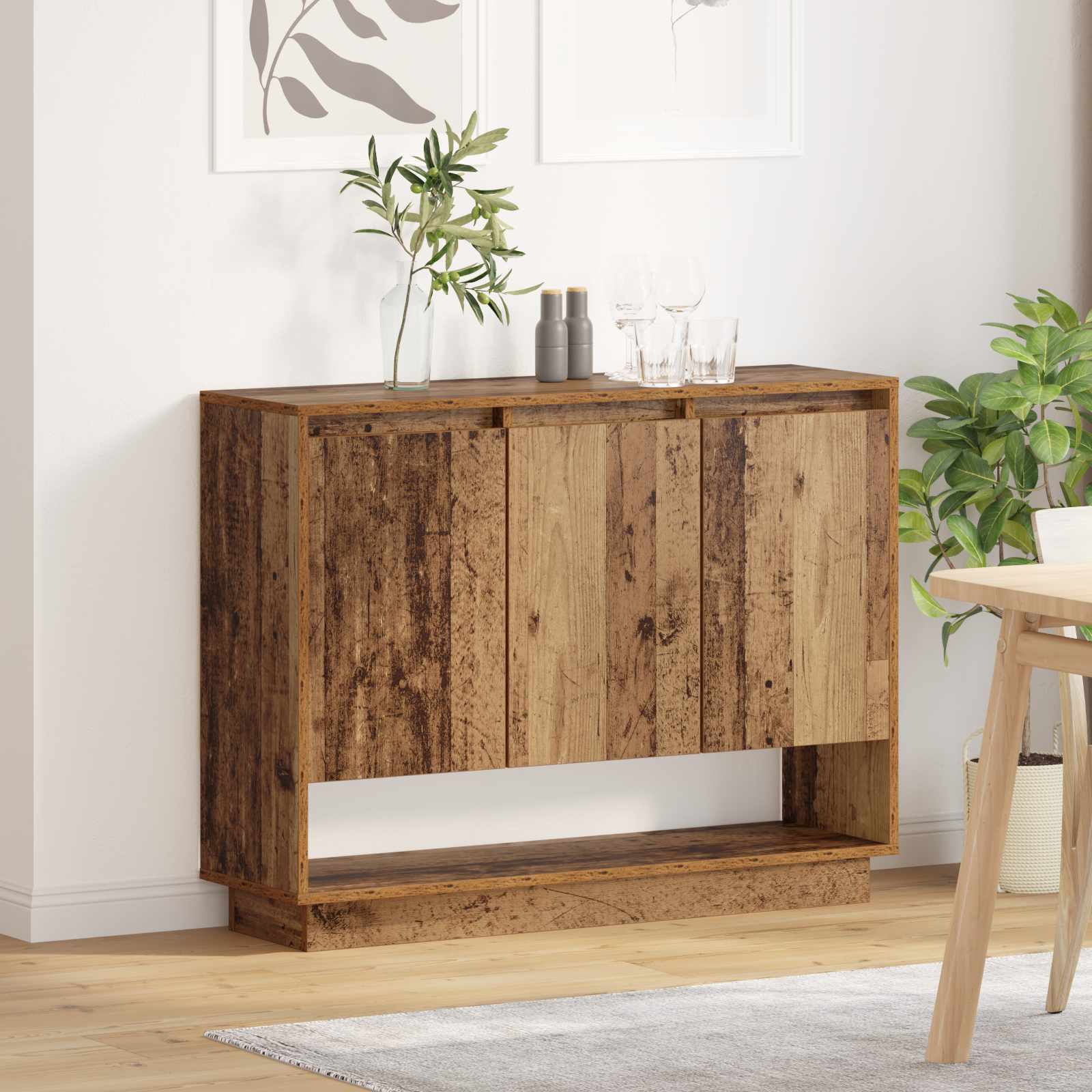 vidaXL Bufet Stare drewno 97 x 29 x 75 cm Materiał drewnopochodny