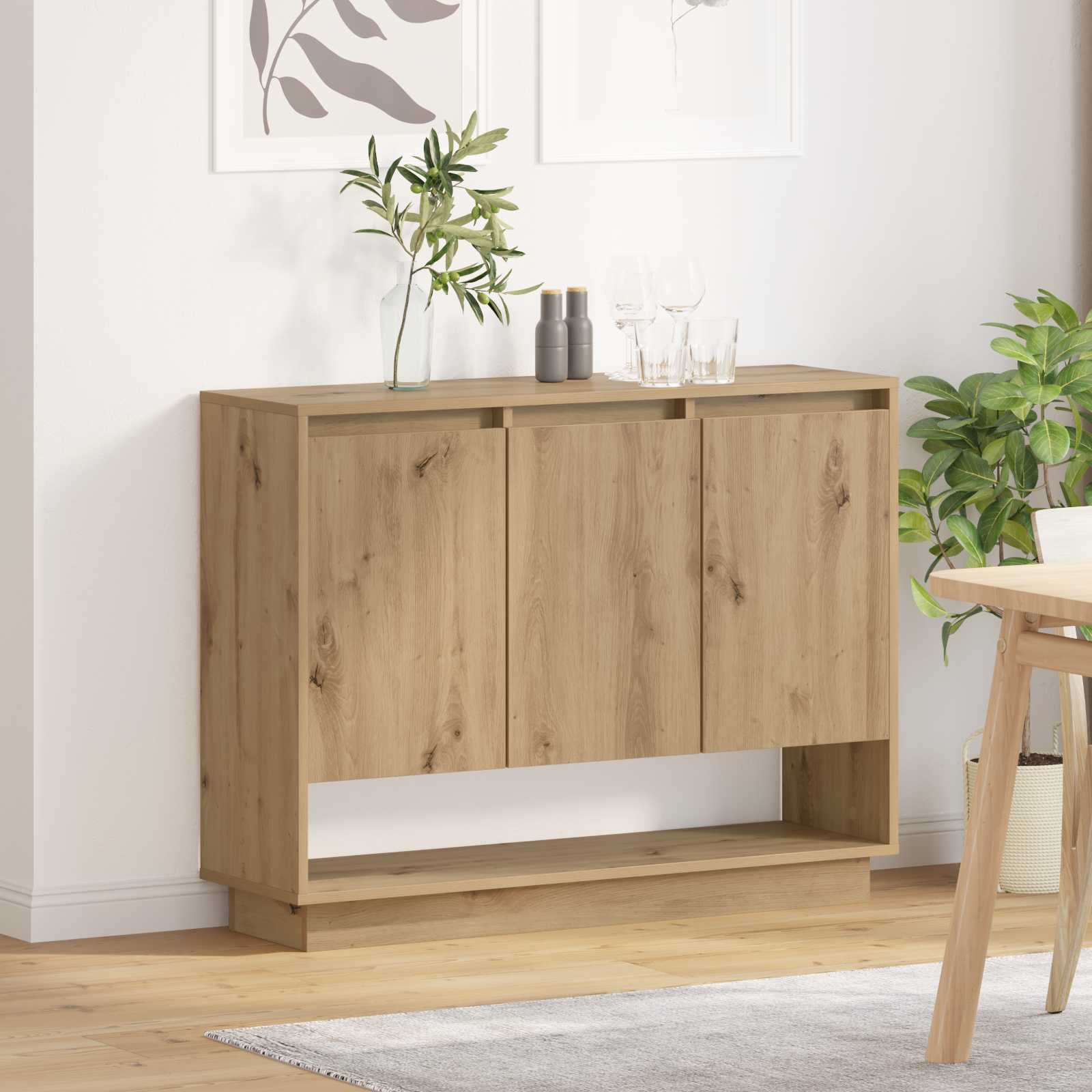vidaXL Bufet Dąb rzemieślniczy 97 x 29 x 75 cm Materiał drewnopochodny