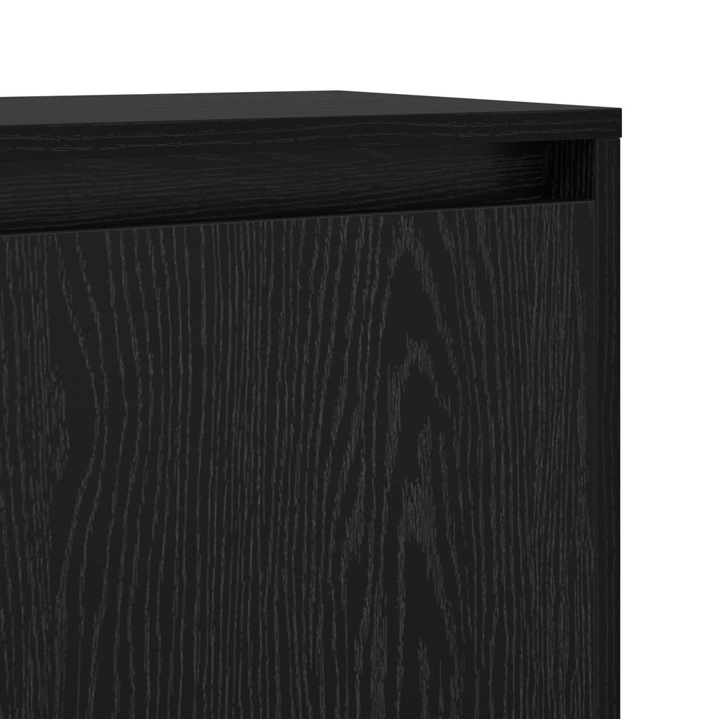 vidaXL Bufet Czarny Dąb 97 x 29 x 75 cm Materiał drewnopochodny