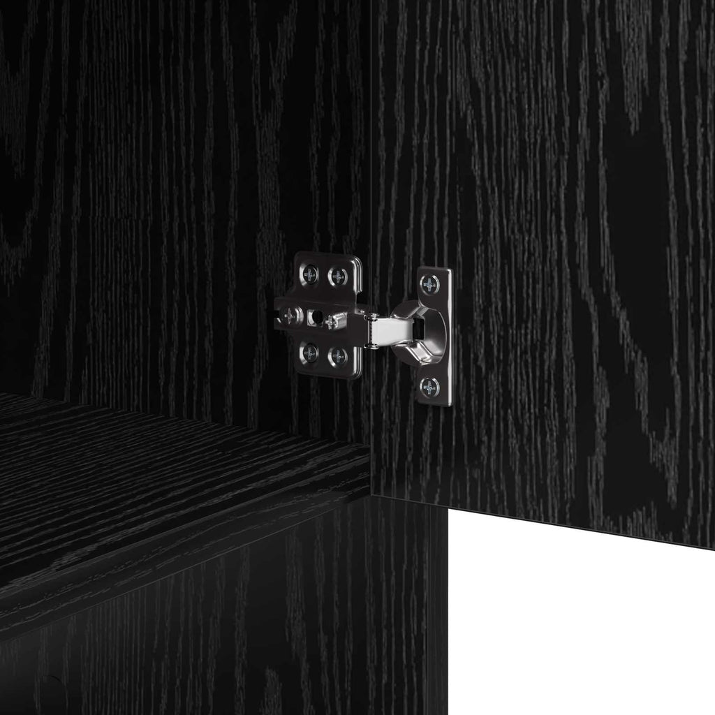 vidaXL Bufet Czarny Dąb 97 x 29 x 75 cm Materiał drewnopochodny