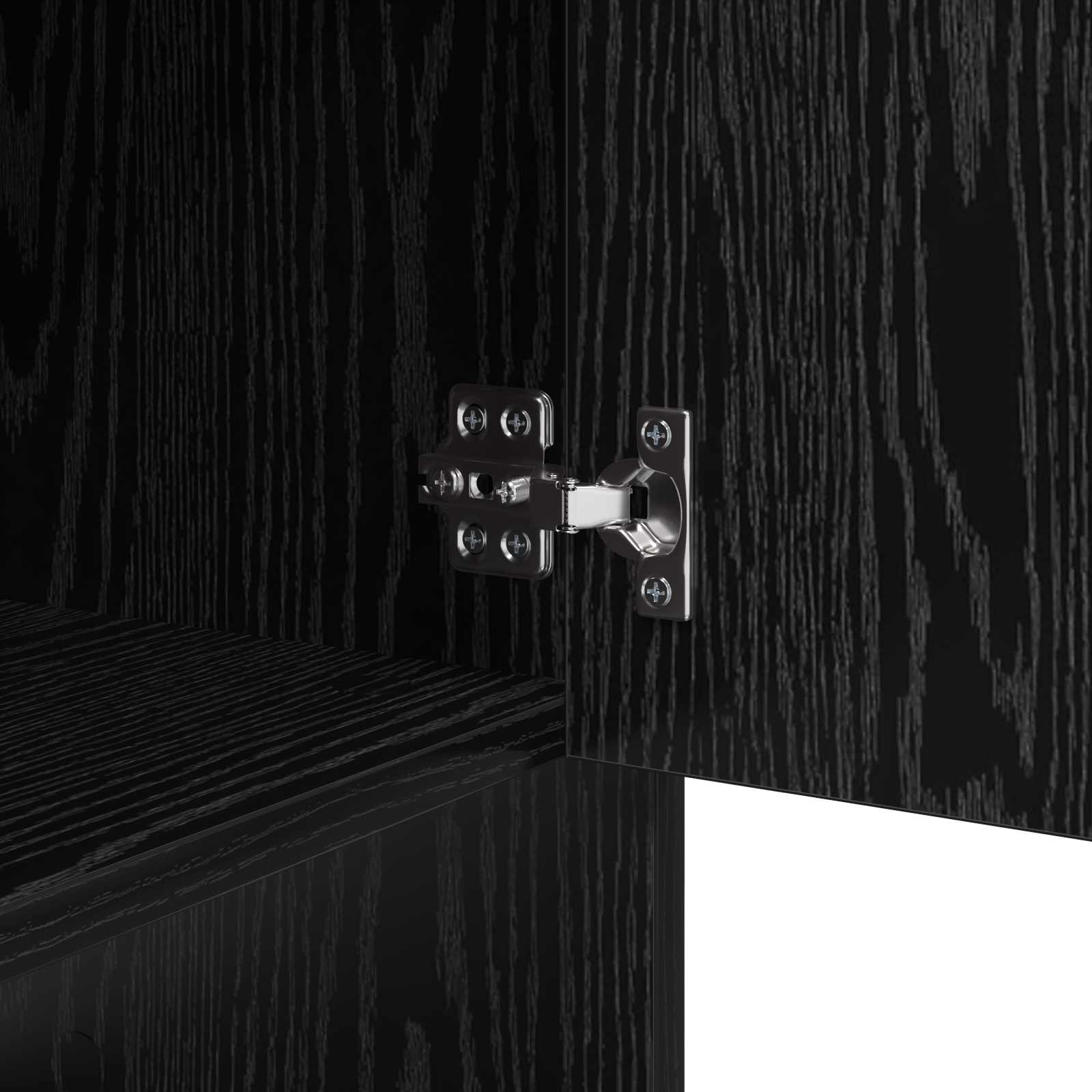 vidaXL Bufet Czarny Dąb 97 x 29 x 75 cm Materiał drewnopochodny