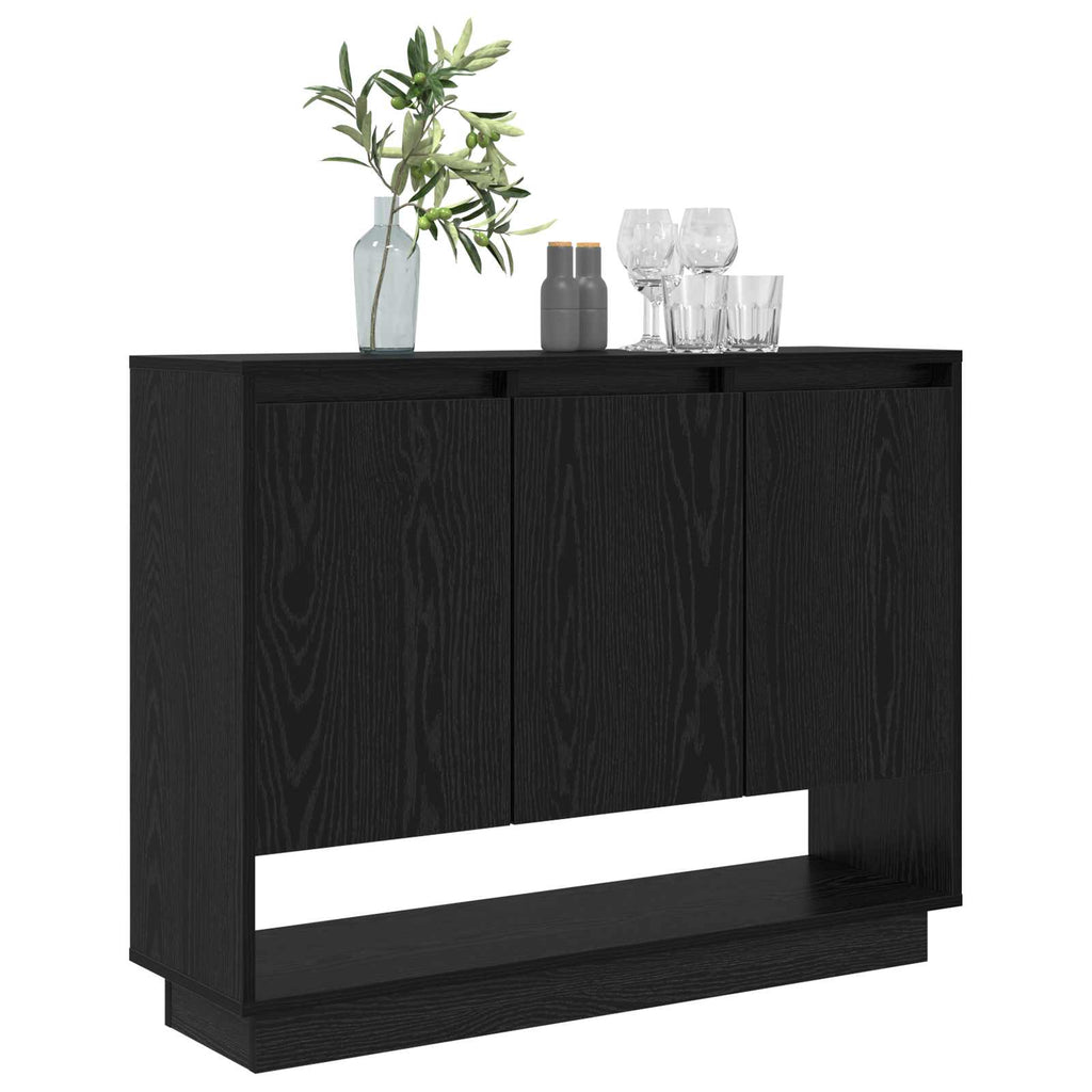 vidaXL Bufet Czarny Dąb 97 x 29 x 75 cm Materiał drewnopochodny