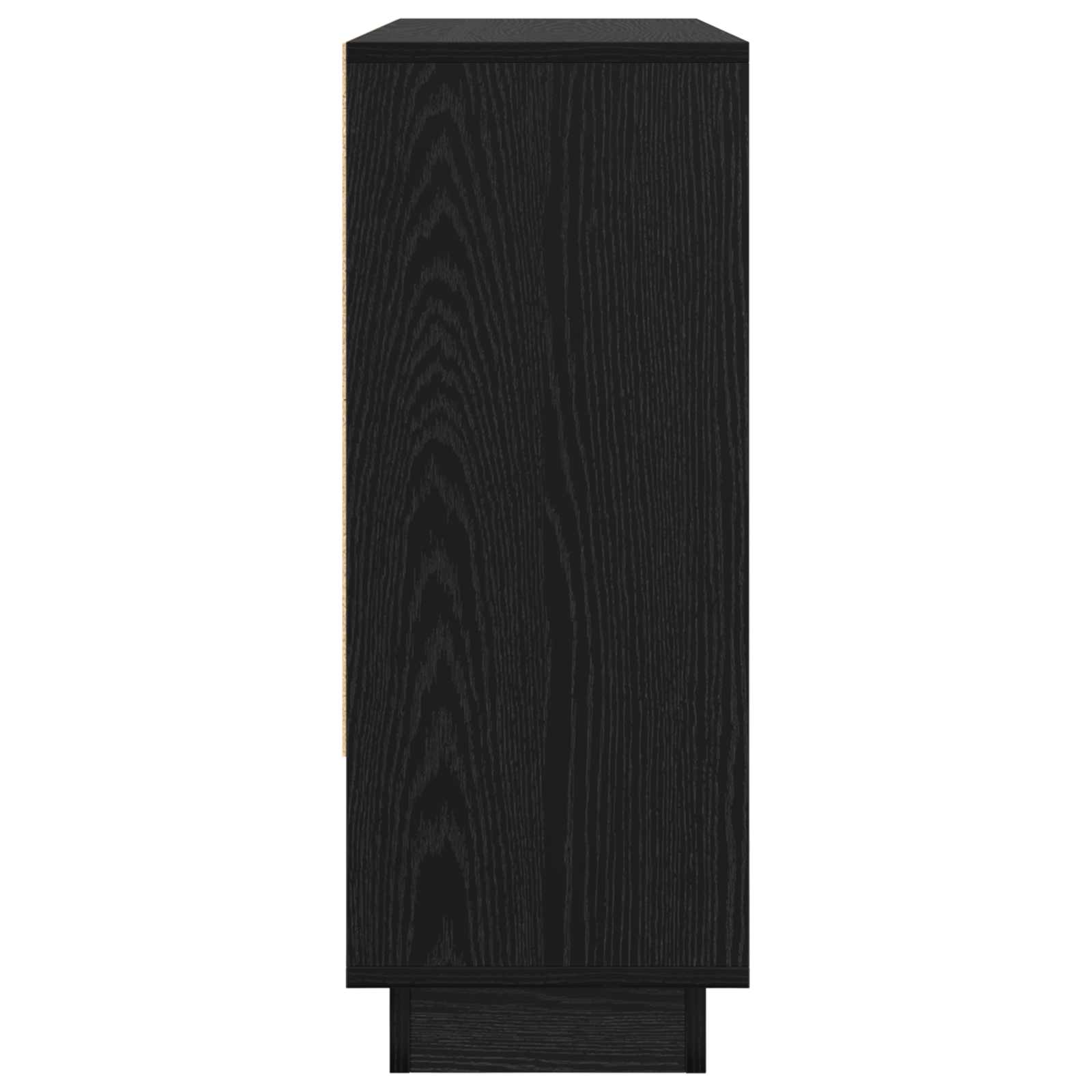 vidaXL Bufet Czarny Dąb 97 x 29 x 75 cm Materiał drewnopochodny