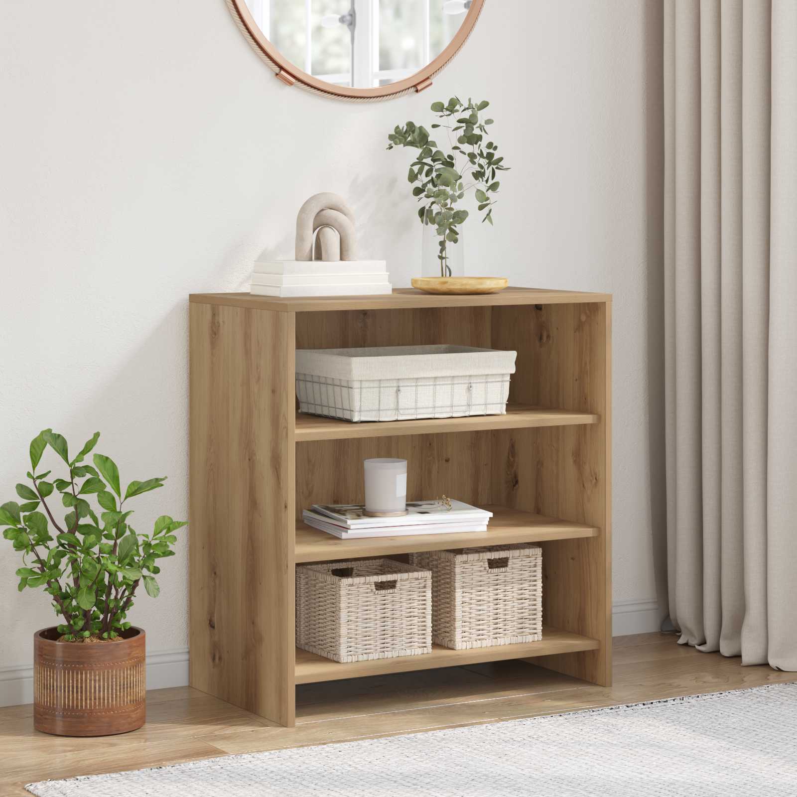 vidaXL Bufet Brązowy 70 x 41 x 75 cm Materiał drewnopochodny