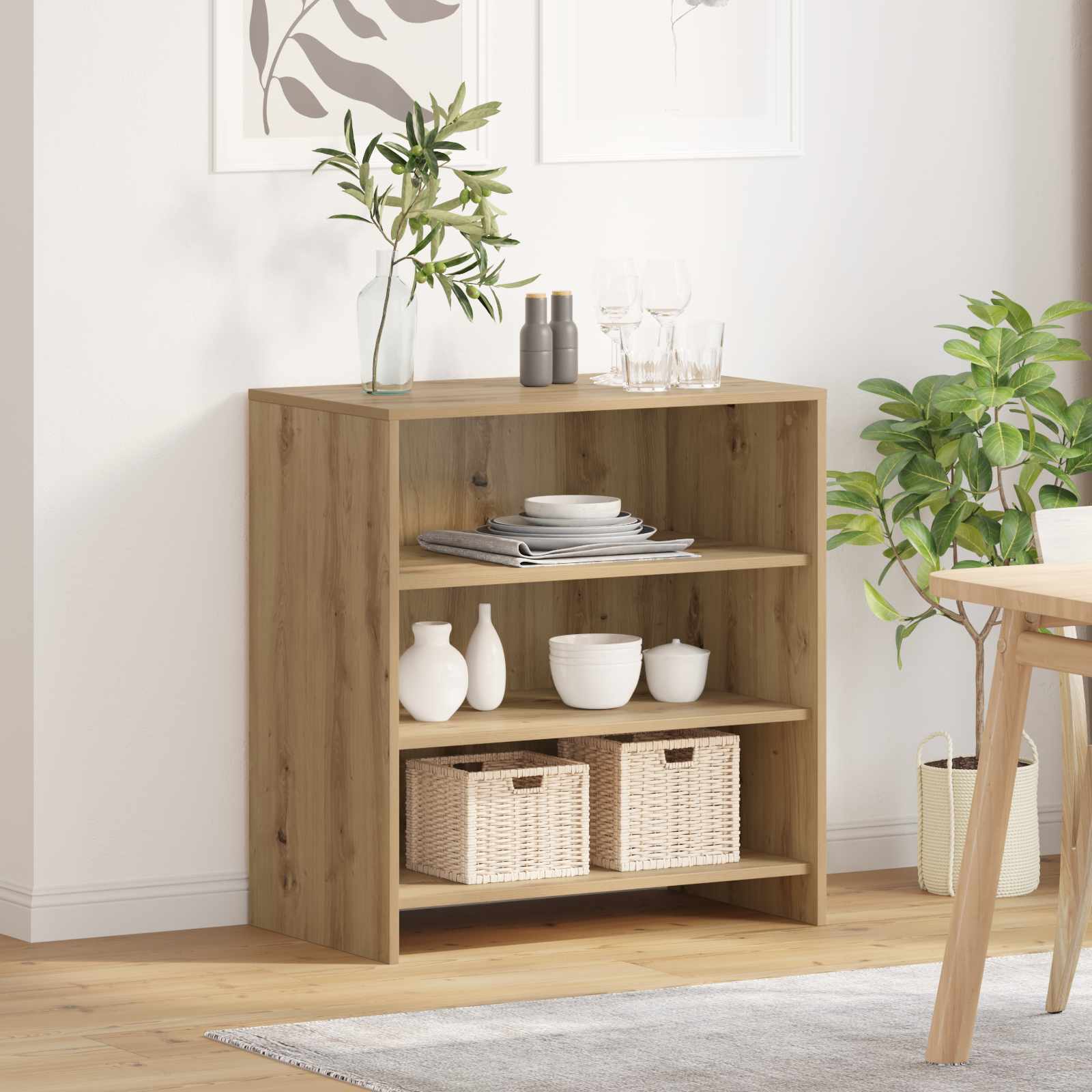 vidaXL Bufet Brązowy 70 x 41 x 75 cm Materiał drewnopochodny