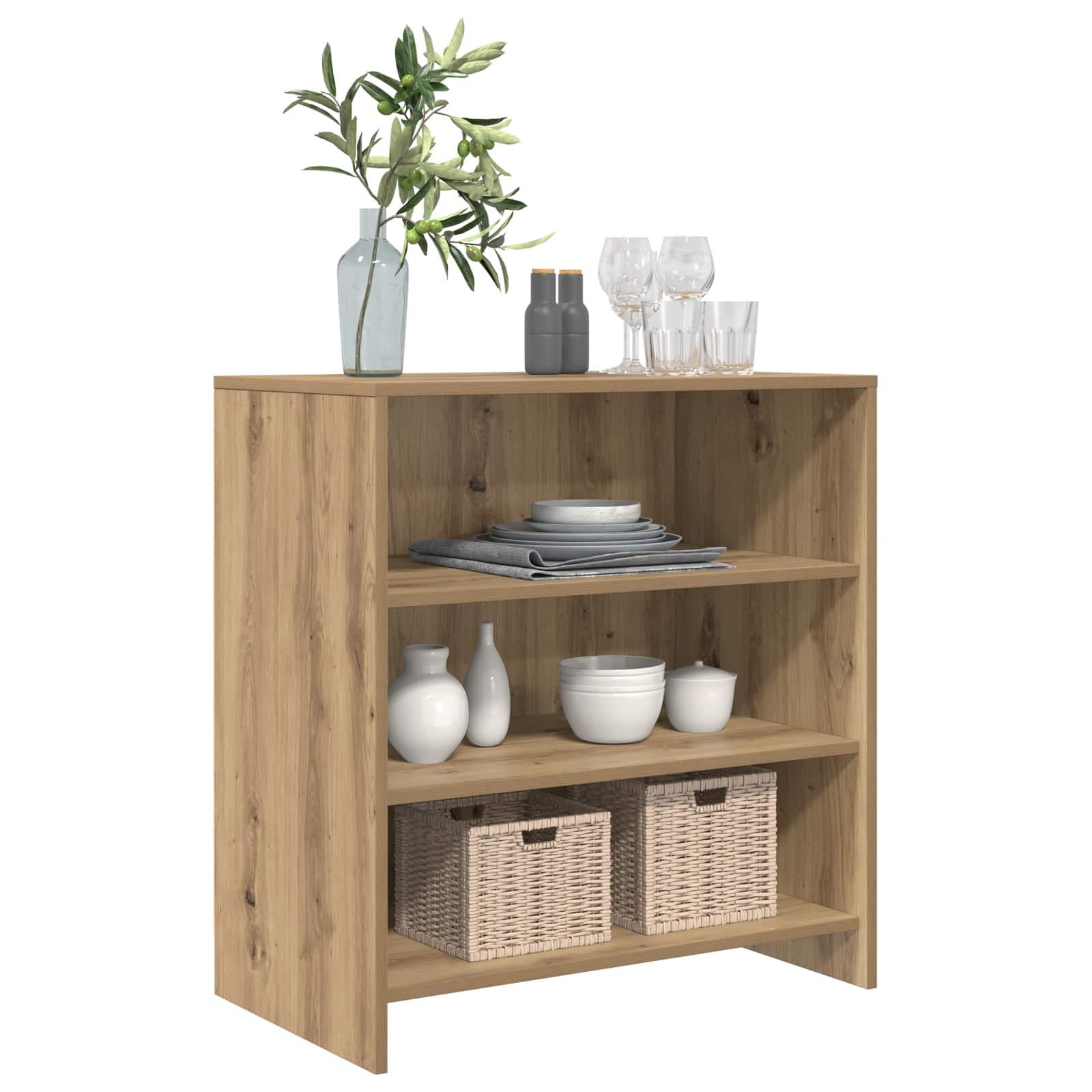 vidaXL Bufet Brązowy 70 x 41 x 75 cm Materiał drewnopochodny