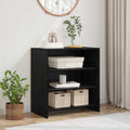 vidaXL Bufet Czarny 70 x 41 x 75 cm Materiał drewnopochodny