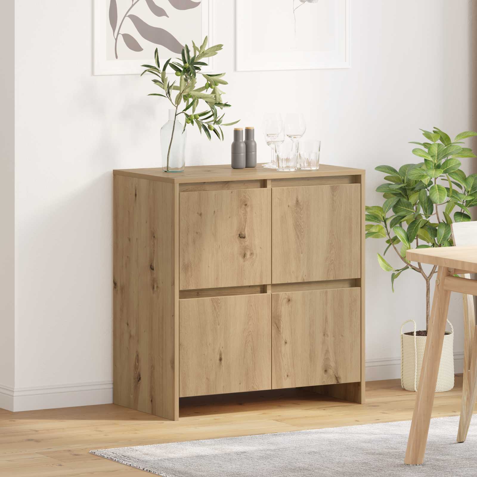 vidaXL Bufet Dąb rzemieślniczy 70 x 41 x 75 cm Materiał drewnopochodny