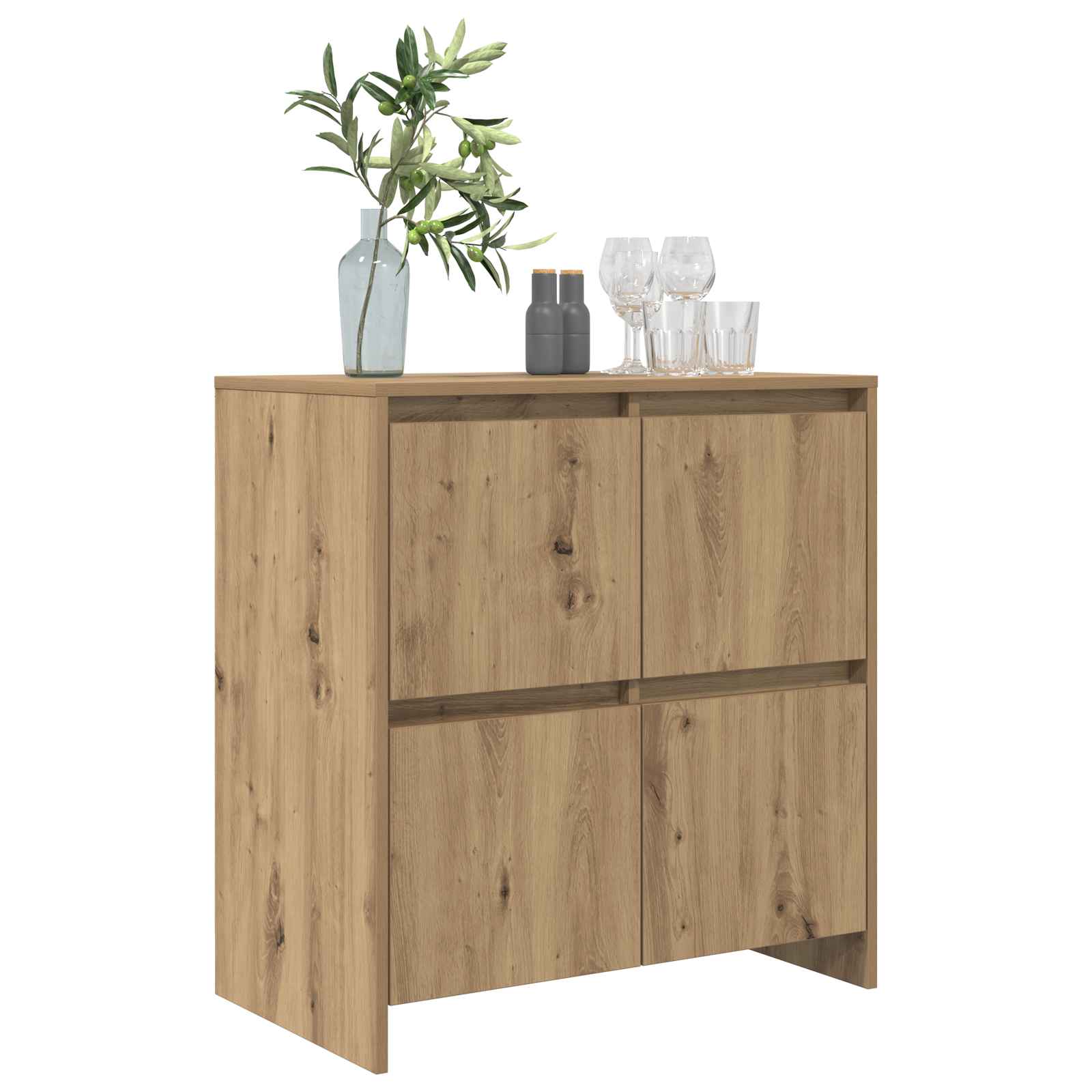 vidaXL Bufet Dąb rzemieślniczy 70 x 41 x 75 cm Materiał drewnopochodny