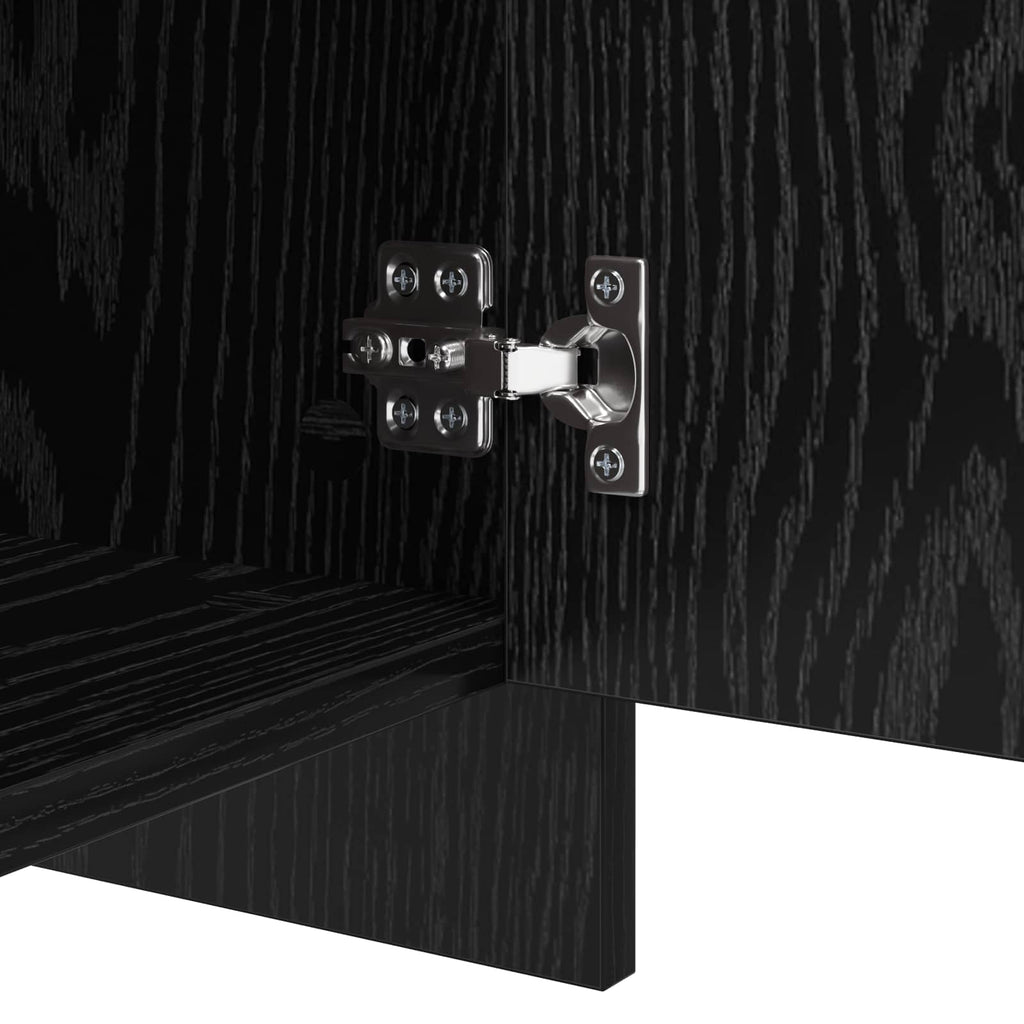 vidaXL Bufet Czarny Dąb 70 x 41 x 75 cm Materiał drewnopochodny