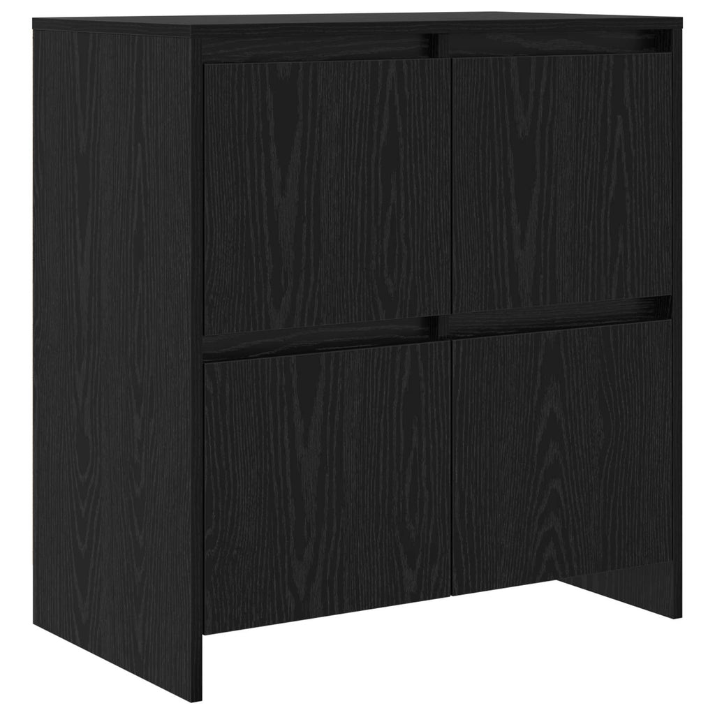 vidaXL Bufet Czarny Dąb 70 x 41 x 75 cm Materiał drewnopochodny