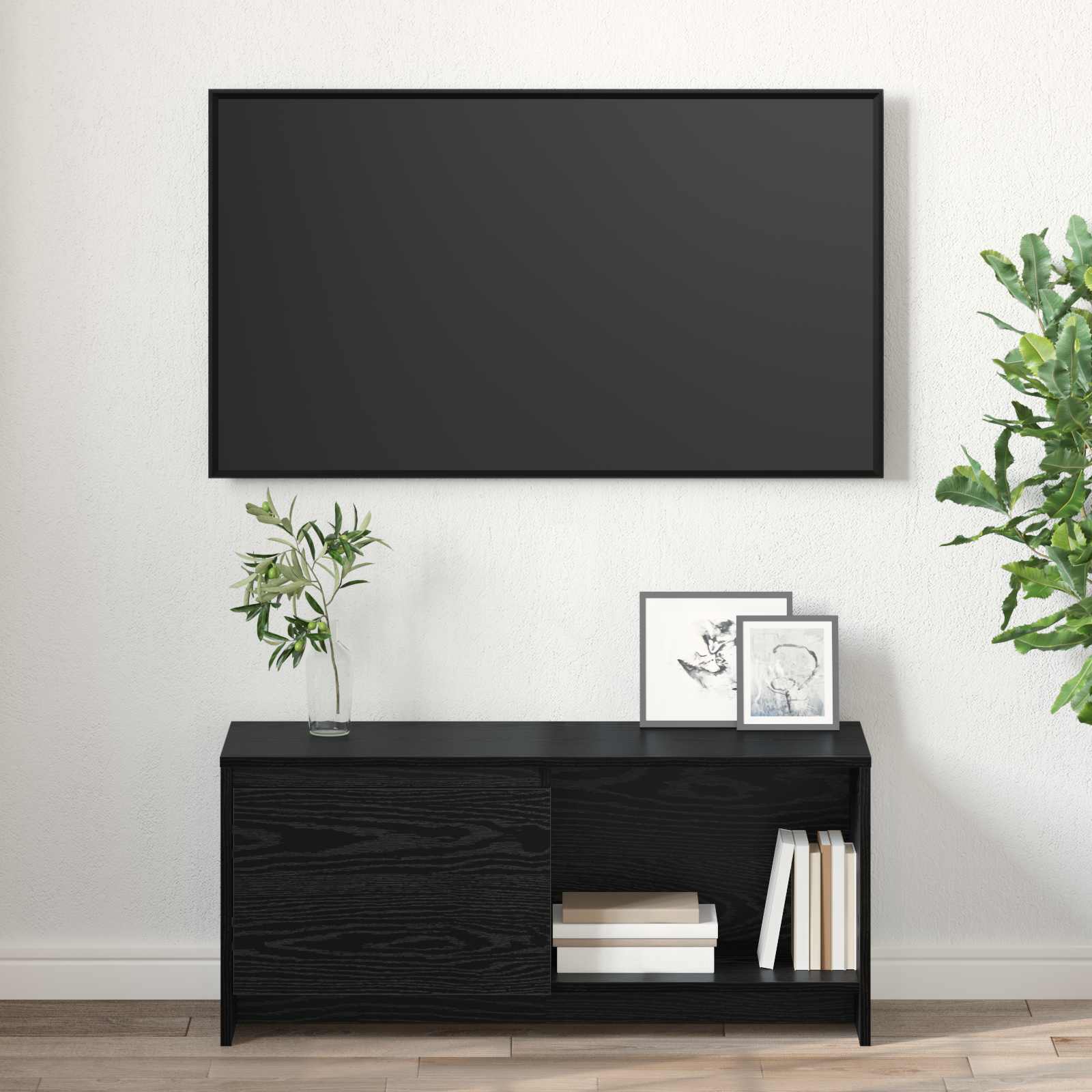 vidaXL Zestaw szafek RTV Czarny Dąb 90 x 35 x 40 cm