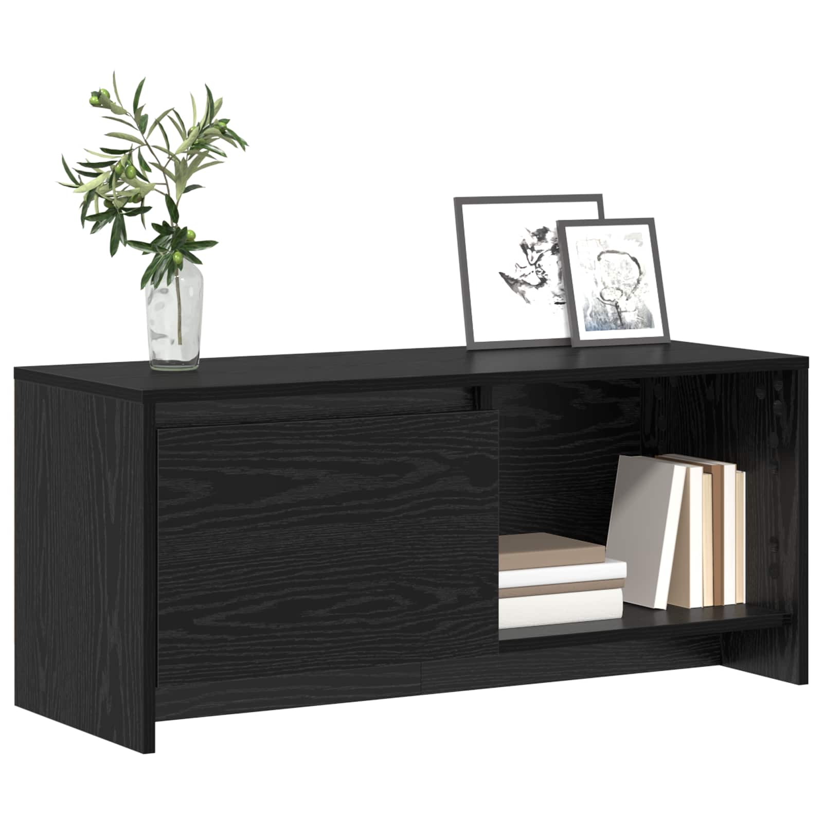 vidaXL Zestaw szafek RTV Czarny Dąb 90 x 35 x 40 cm