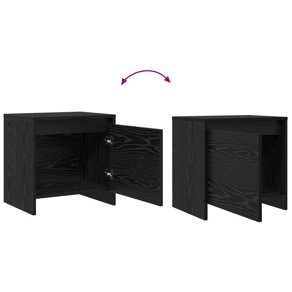 vidaXL Szafka Nocna Czarny Dąb 45 x 34 x 44,5 cm