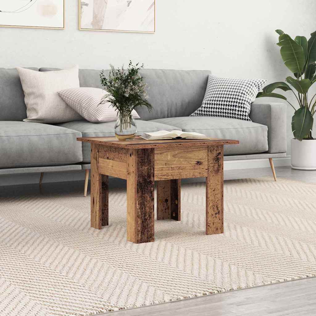 vidaXL Stolik kawowy Stare drewno 55 x 55 x 42 cm