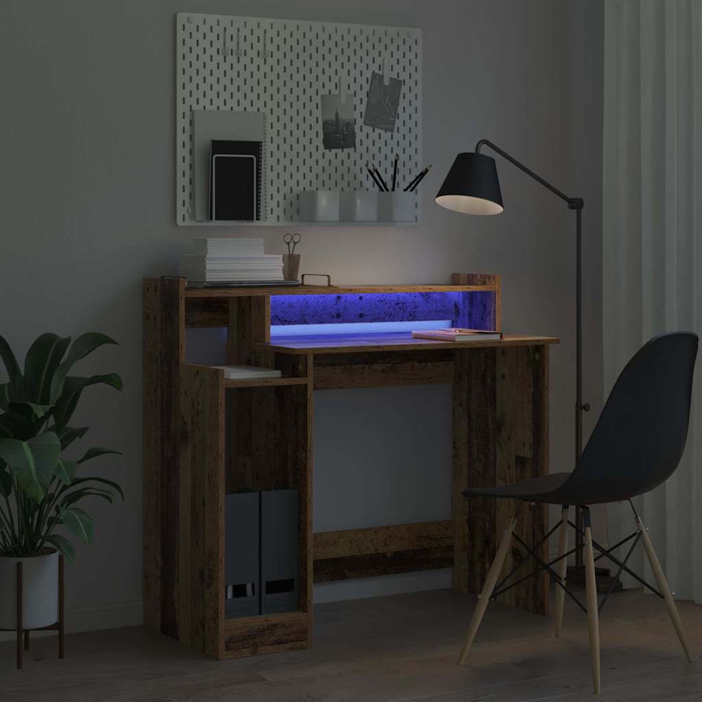 vidaXL Biurko Stare drewno 97 x 45 x 90 cm Materiał drewnopochodny