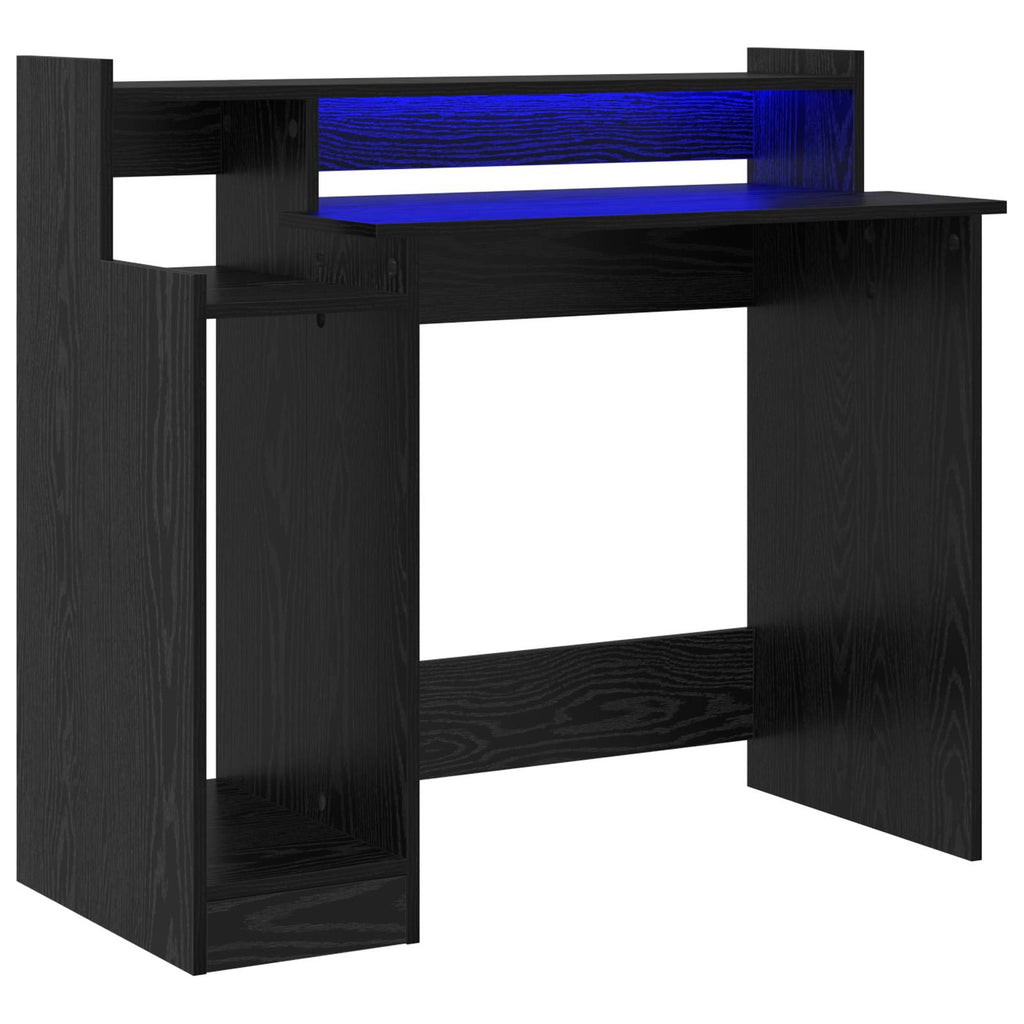 vidaXL Biurko Czarny Dąb 97 x 45 x 90 cm Materiał drewnopochodny