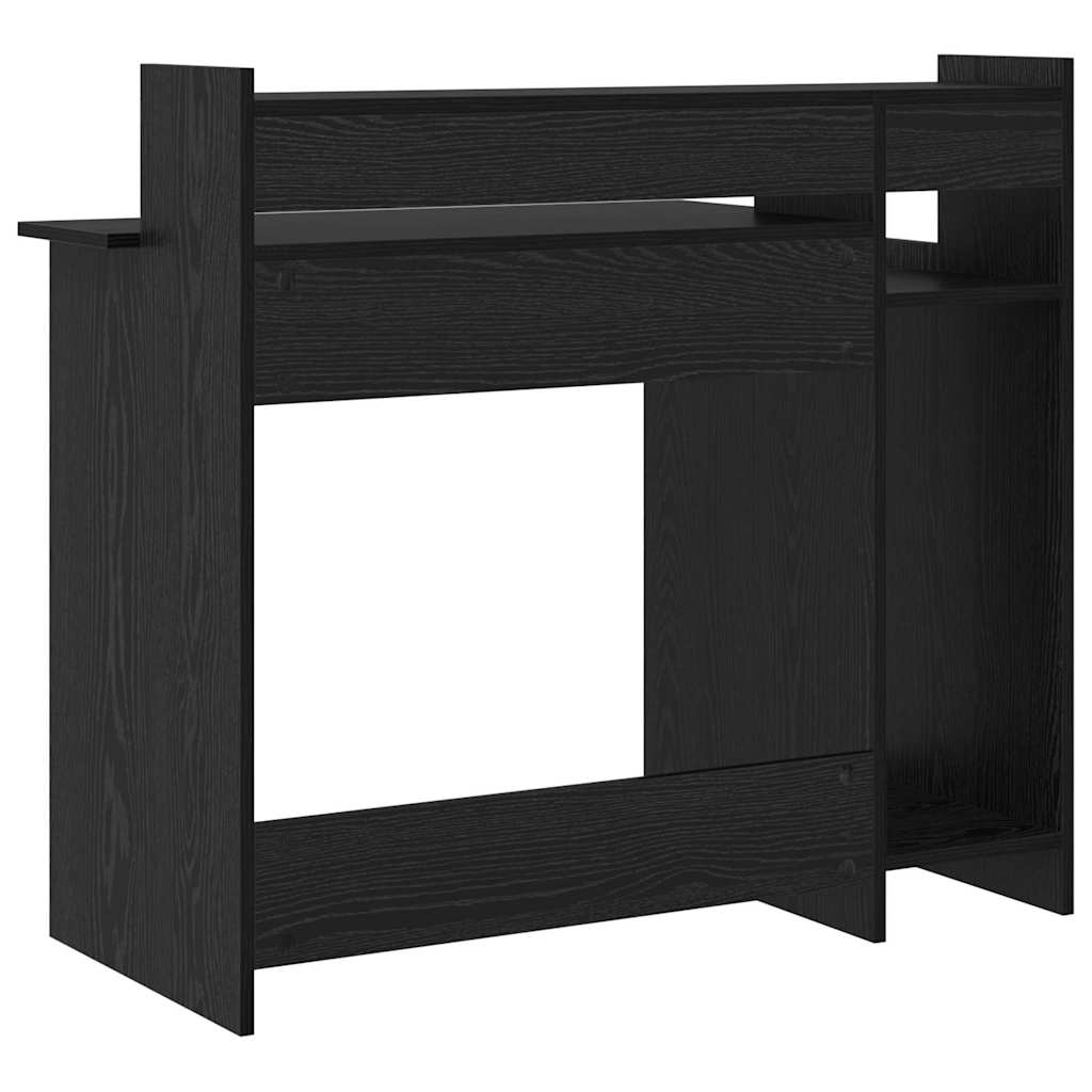 vidaXL Biurko Czarny Dąb 97 x 45 x 90 cm Materiał drewnopochodny