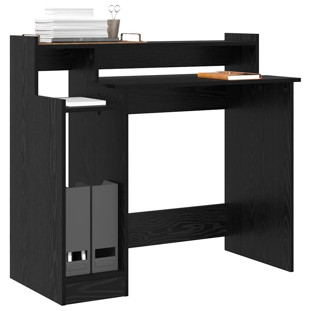 vidaXL Biurko Czarny Dąb 97 x 45 x 90 cm Materiał drewnopochodny