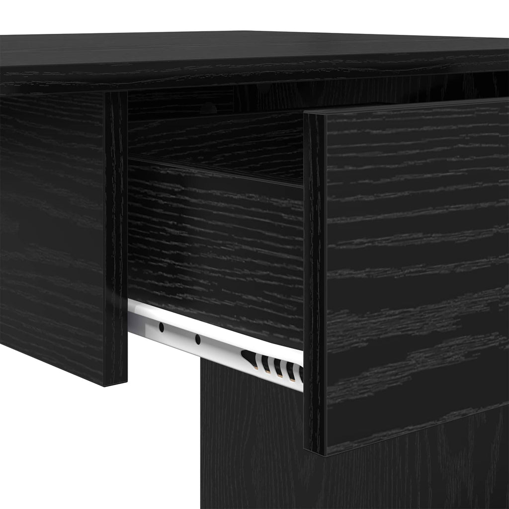 vidaXL Biurko Czarny Dąb 100 x 50 x 76 cm Materiał drewnopochodny