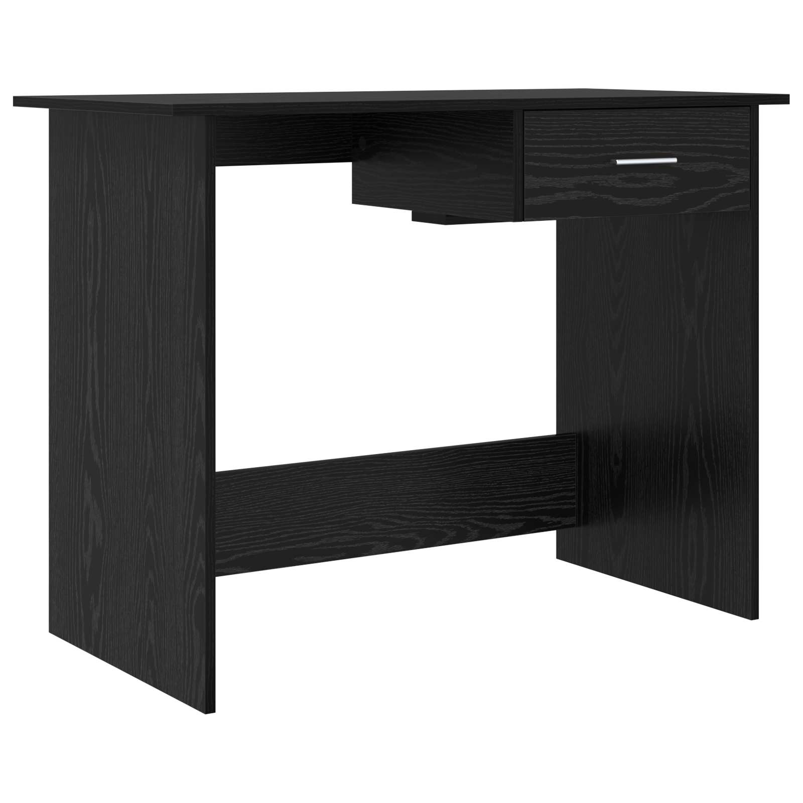 vidaXL Biurko Czarny Dąb 100 x 50 x 76 cm Materiał drewnopochodny