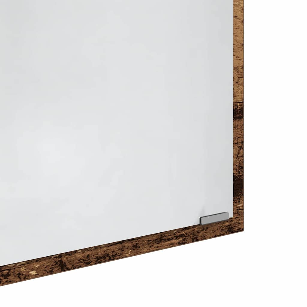vidaXL Lustro łazienkowe LED Z lustrem Stare drewno 40 x 37 x 8.5 cm