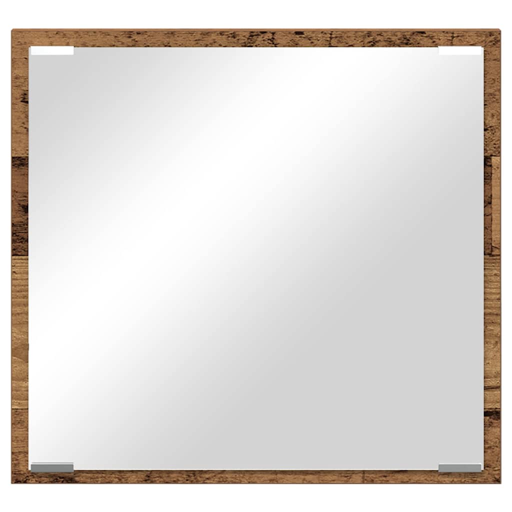 vidaXL Lustro łazienkowe LED Z lustrem Stare drewno 40 x 37 x 8.5 cm