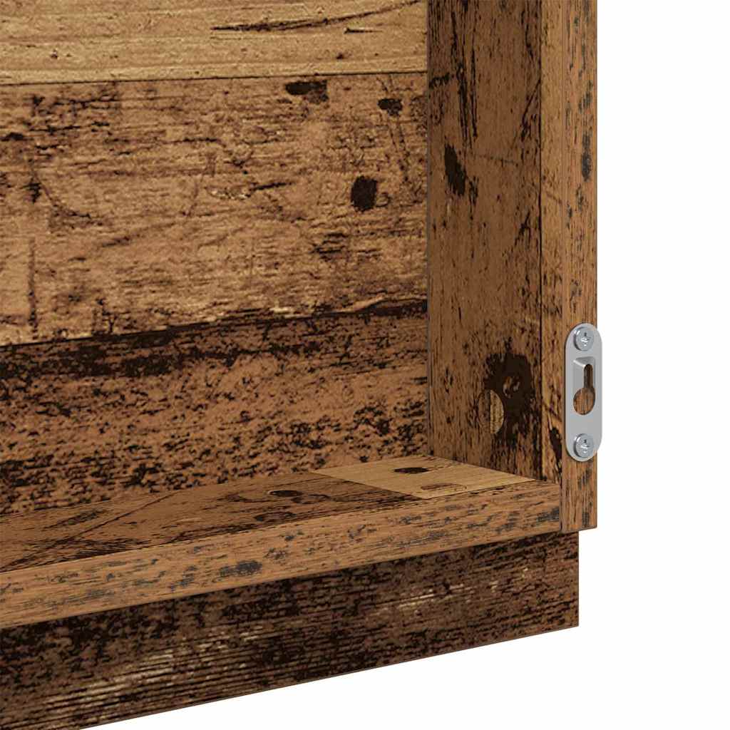 vidaXL Lustro Stare drewno 90 x 8,5 x 37 cm Materiał drewnopochodny