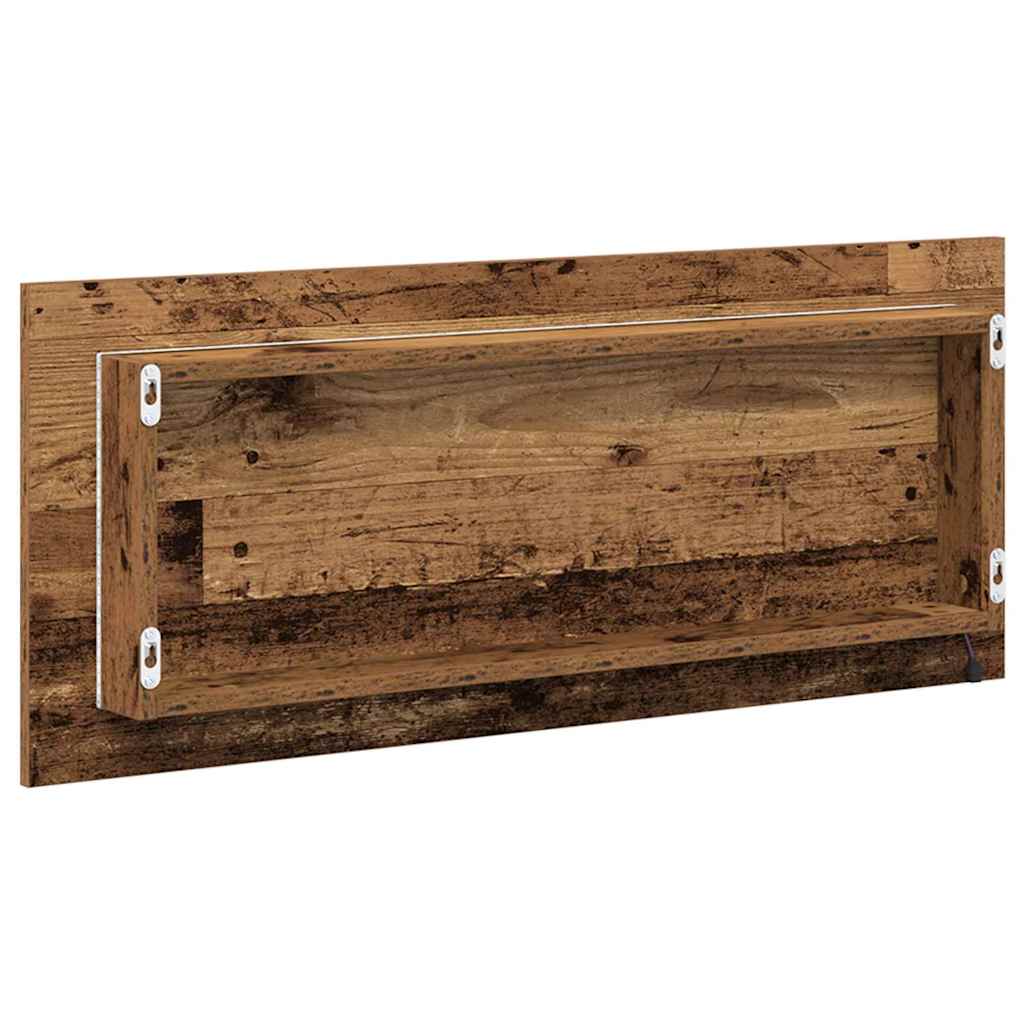 vidaXL Lustro Stare drewno 90 x 8,5 x 37 cm Materiał drewnopochodny